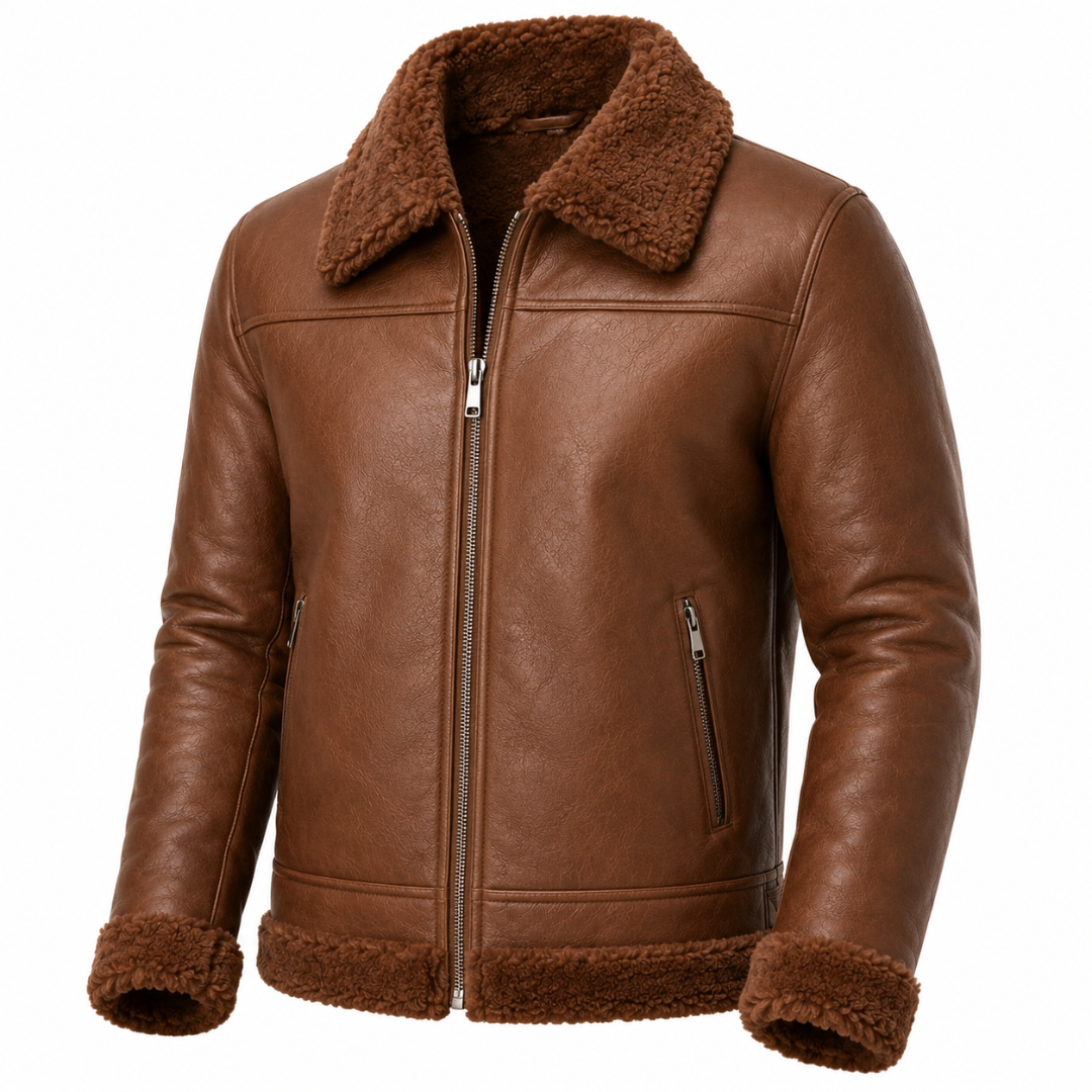 Chaqueta cuero textil ovejera T21B